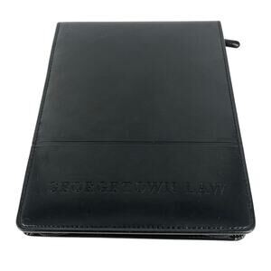 Georgetown Law Padfolio Black Zip Around Notepad Vintage